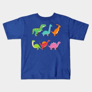 Flat Dinosaur Collection Kids T-Shirt